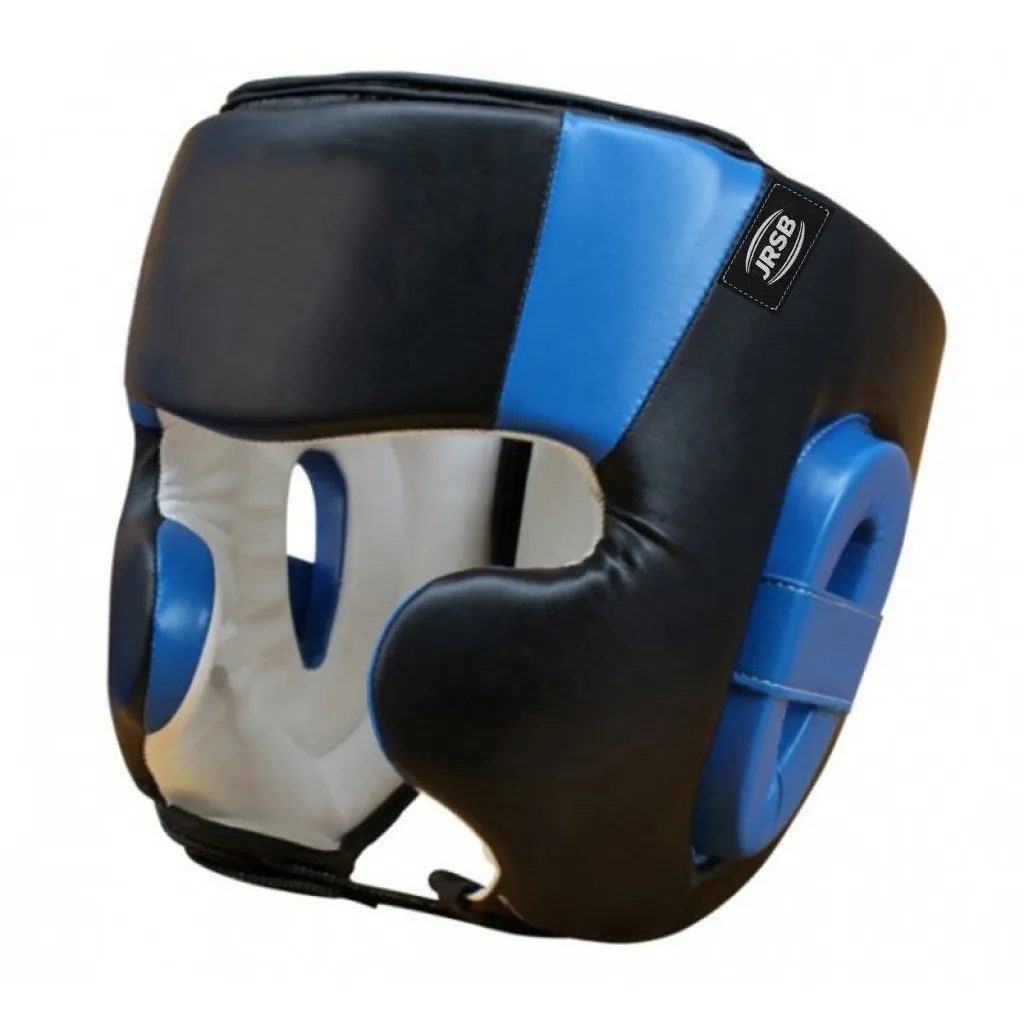 JRSB-HEAD-GUARD-(16)-1024x1024 Dual-Tone Sparring Headguard Black & Blue Combat Protection - Image 1