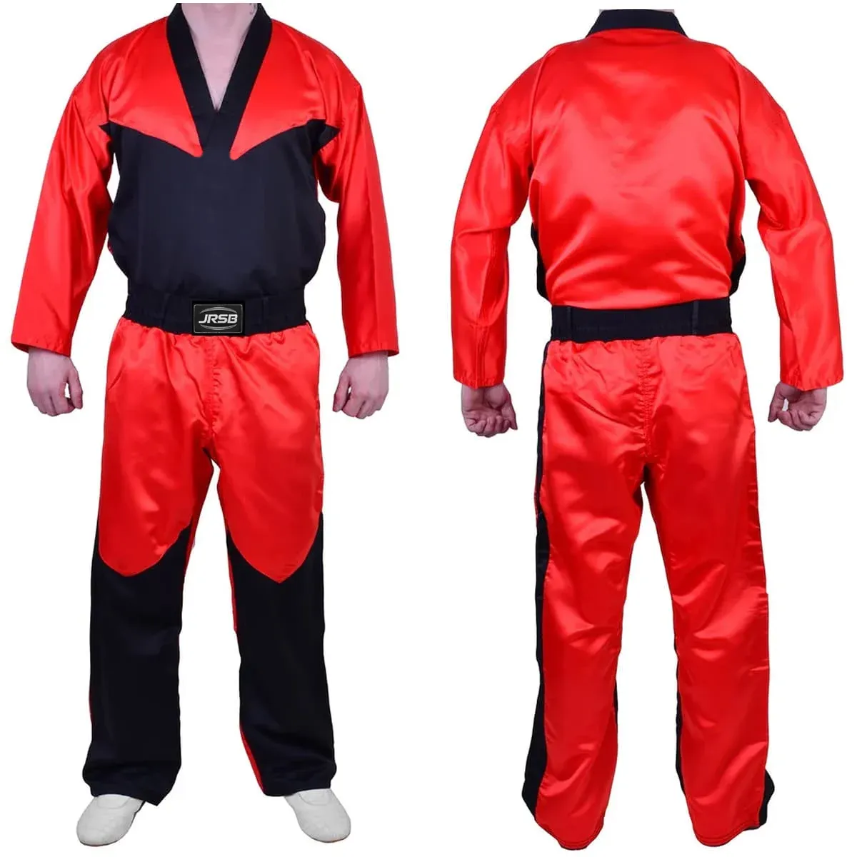 kickboxing-suits-(5)---Copy Premium Satin Kickboxing Uniform Red & Black Martial Arts Suit - Image 1