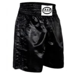 Men’s Black Satin Boxing Shorts Professional Competition Ring Wear