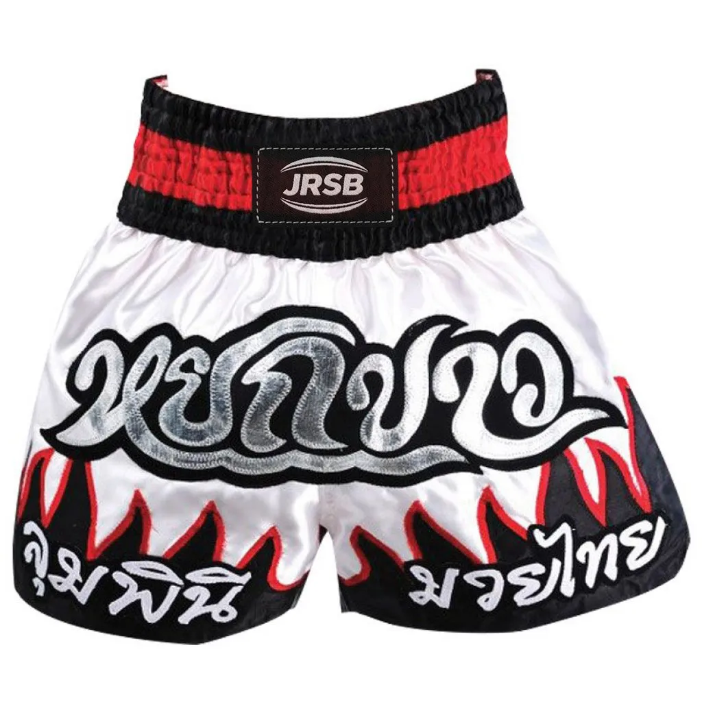 Muay-Thai-Shorts (12) Custom Muay Thai Shorts Embroidered Traditional Fight Apparel - Image 1