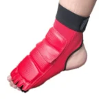 Taekwondo Foot Gear Red Martial Arts Sparring Protectors & Ankle Support
